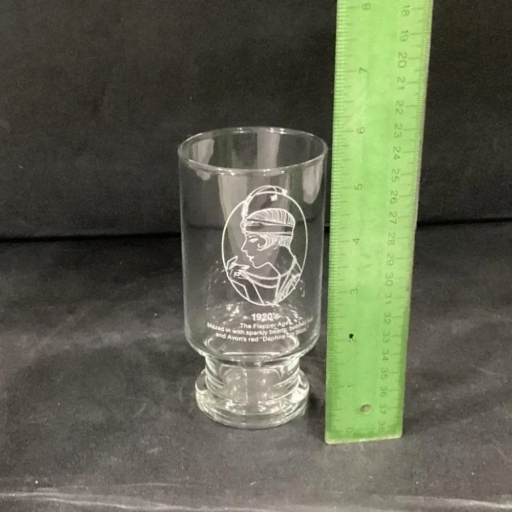 Avon Advertising Tumblers, Set of 3 Vintage Gibson Girl & Flapper Fashion Design